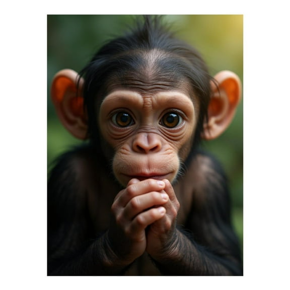 Diamond Art Kit for Adults, Young Chimpanzee Close Up Diamond Painting for Adults Beginners, 5D DIY Diamond Art Painting Kits, Colorful Diamond Painting Craft for Home Decor 12x16