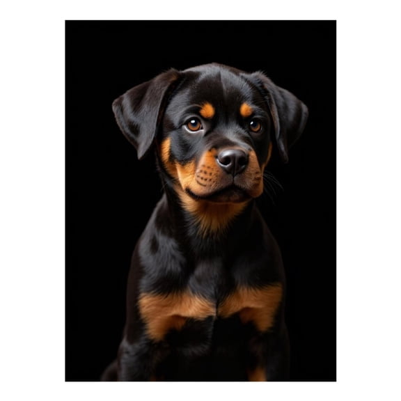 Diamond Art Kit for Adults, Young Rottweiler Puppy Portrait Diamond Painting for Adults Beginners, DIY Diamond Art Painting Kits, 5D Diamond Painting Crafts for Home Decor 12x16 Frameless