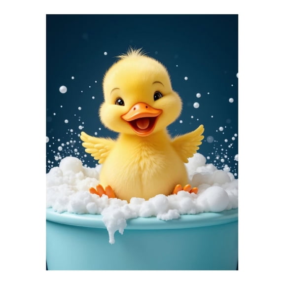 Diamond Art Kits for Adults - 5d Adorable Duckling Bubble Bath Fun Diamond Painting for Adults, Diamond Art for Adults Beginners, Diamond Painting Kits for Adults for Home Wall Decor