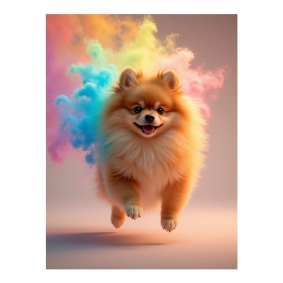 Diamond Art Kits for Adults - 5d Adorable Pomeranian Joyful Dream Diamond Painting for Adults, Diamond Art for Adults Beginners, Diamond Painting Kits for Adults for Home Wall Decor