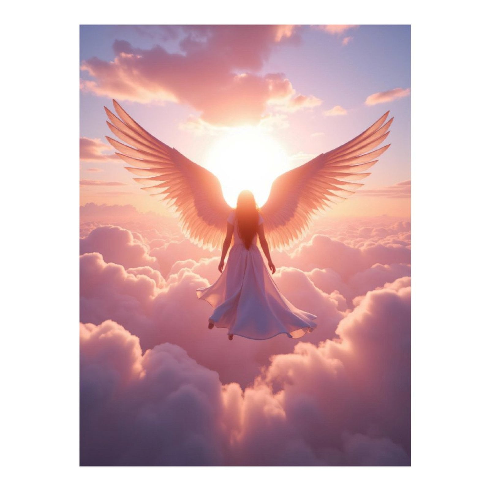 Diamond Art Kits for Adults - 5d Angel In Clouds With Sunlight Diamond Painting for Adults, Diamond Art for Adults Beginners, Diamond Painting Kits for Adults for Home Wall Decor