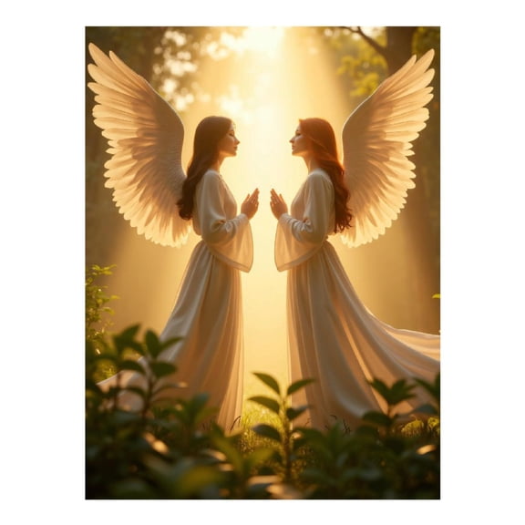 Diamond Art Kits for Adults - 5d Angelic Figures In Radiant Light Diamond Painting for Adults, Diamond Art for Adults Beginners, Diamond Painting Kits for Adults for Home Wall Decor