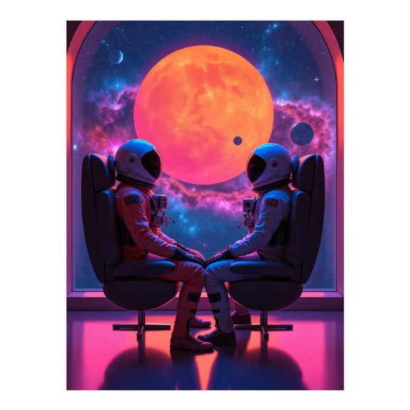 Diamond Art Kits for Adults - 5d Astronauts Staring Cosmic View Diamond Painting for Adults, Diamond Art for Adults Beginners, Diamond Painting Kits for Adults for Home Wall Decor