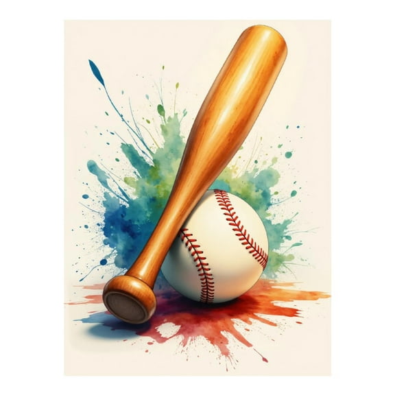 Diamond Art Kits for Adults - 5d Baseball Bat Art Splatter Diamond Painting for Adults, Diamond Art for Adults Beginners, Diamond Painting Kits for Adults for Home Wall Decor