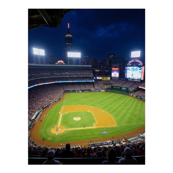 Diamond Art Kits for Adults - 5d Baseball Game Night City Lights Diamond Painting for Adults, Diamond Art for Adults Beginners, Diamond Painting Kits for Adults for Home Wall Decor
