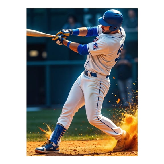 Diamond Art Kits for Adults - 5d Baseball Player Swinging Action Diamond Painting for Adults, Diamond Art for Adults Beginners, Diamond Painting Kits for Adults for Home Wall Decor