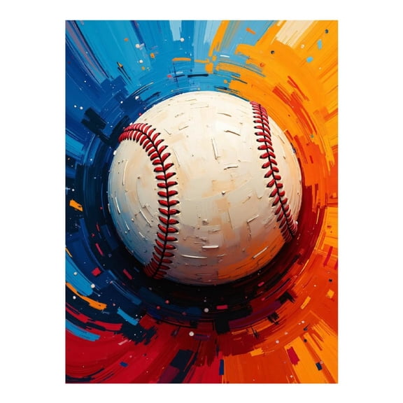 Diamond Art Kits for Adults - 5d Baseball Swirling Vivid Colors Diamond Painting for Adults, Diamond Art for Adults Beginners, Diamond Painting Kits for Adults for Home Wall Decor