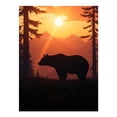 thumbnail image 1 of Diamond Art Kits for Adults - 5d Bear Silhouette Mountain Sunset Scene Diamond Painting for Adults, Diamond Art for Adults Beginners, Diamond Painting Kits for Adults for Home Wall Decor, 1 of 7