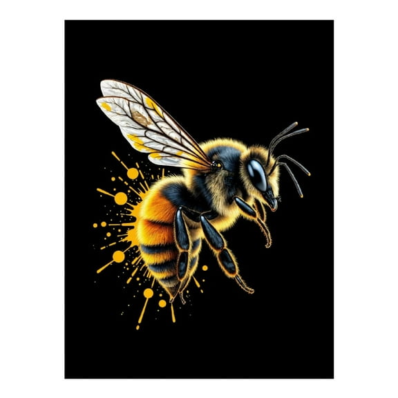 Diamond Art Kits for Adults - 5d Bee Vibrant Colors Splatter Art Diamond Painting for Adults, Diamond Art for Adults Beginners, Diamond Painting Kits for Adults for Home Wall Decor