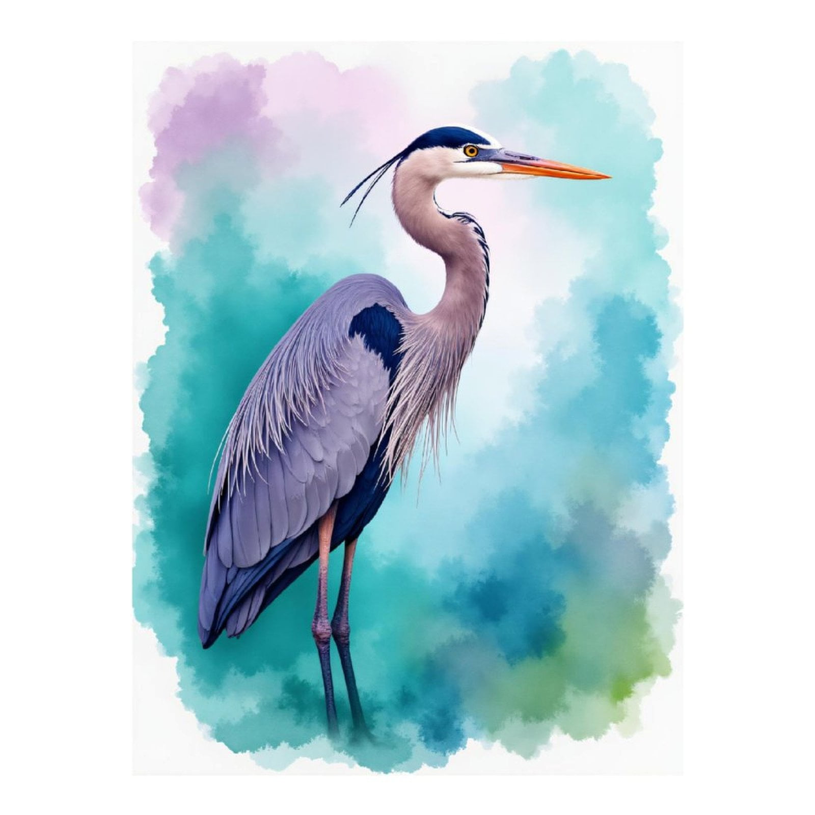 Diamond Art Kits for Adults - 5d Blue Heron Watercolor Art Diamond Painting for Adults, Diamond Art for Adults Beginners, Diamond Painting Kits for Adults for Home Wall Decor