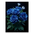 thumbnail image 1 of Diamond Art Kits for Adults - 5d Blue Roses Dewy Sparkling Blooms Diamond Painting for Adults, Diamond Art for Adults Beginners, Diamond Painting Kits for Adults for Home Wall Decor, 1 of 7