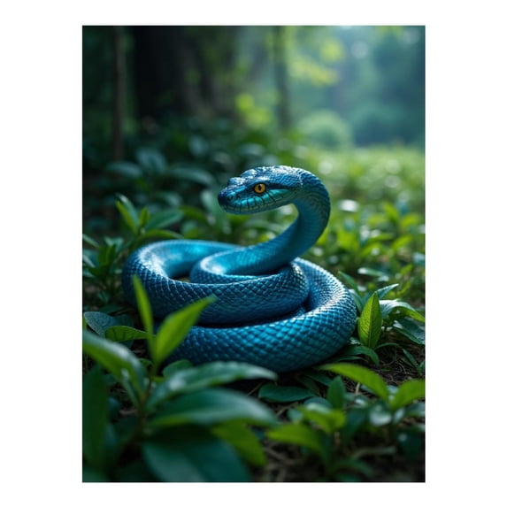 Diamond Art Kits for Adults - 5d Blue Serpent Forest Abundance Diamond Painting for Adults, Diamond Art for Adults Beginners, Diamond Painting Kits for Adults for Home Wall Decor