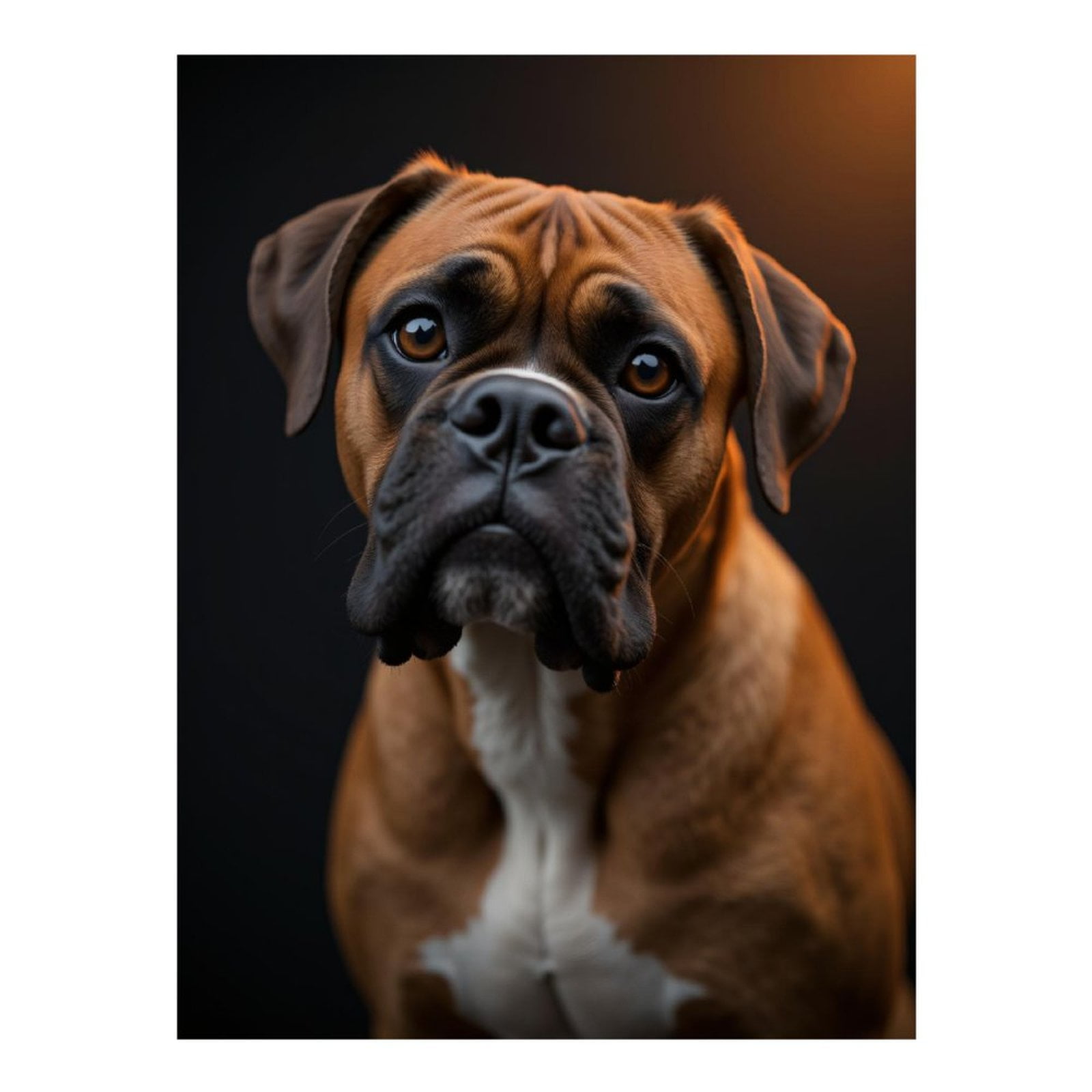 Diamond Art Kits for Adults - 5d Boxer Dog Portrait Black Background Diamond Painting for Adults, Diamond Art for Adults Beginners, Diamond Painting Kits for Adults for Home Wall Decor