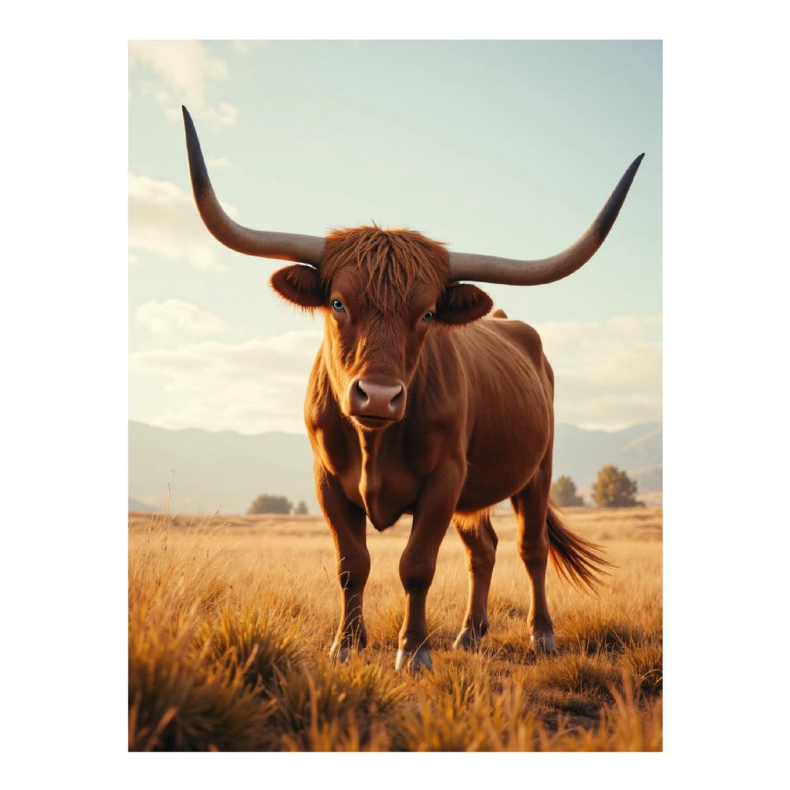 Diamond Art Kits for Adults - 5d Brown Bull In Sunlit Field Diamond Painting for Adults, Diamond Art for Adults Beginners, Diamond Painting Kits for Adults for Home Wall Decor