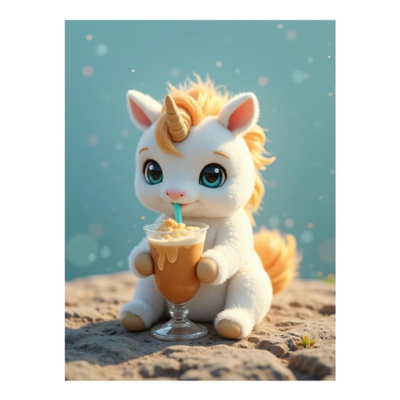 Diamond Art Kits for Adults - 5d Cartoon Animal Cute Milkshake Scene Diamond Painting for Adults, Diamond Art for Adults Beginners, Diamond Painting Kits for Adults for Home Wall Decor