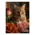 thumbnail image 1 of Diamond Art Kits for Adults - 5d Cat Among Vibrant Roses Diamond Painting for Adults, Diamond Art for Adults Beginners, Diamond Painting Kits for Adults for Home Wall Decor, 1 of 7