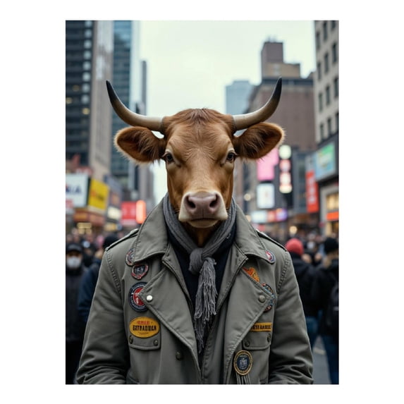 Diamond Art Kits for Adults - 5d City Cow Blended Style Diamond Painting for Adults, Diamond Art for Adults Beginners, Diamond Painting Kits for Adults for Home Wall Decor
