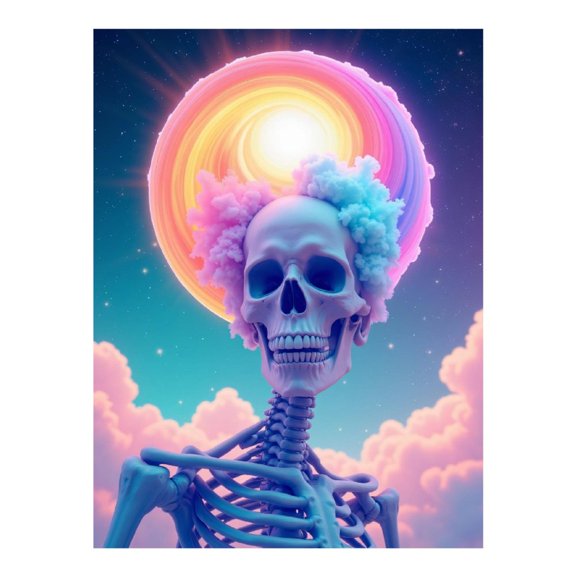 Diamond Art Kits for Adults - 5d Colorful Cosmic Skeleton Sky Diamond Painting for Adults, Diamond Art for Adults Beginners, Diamond Painting Kits for Adults for Home Wall Decor