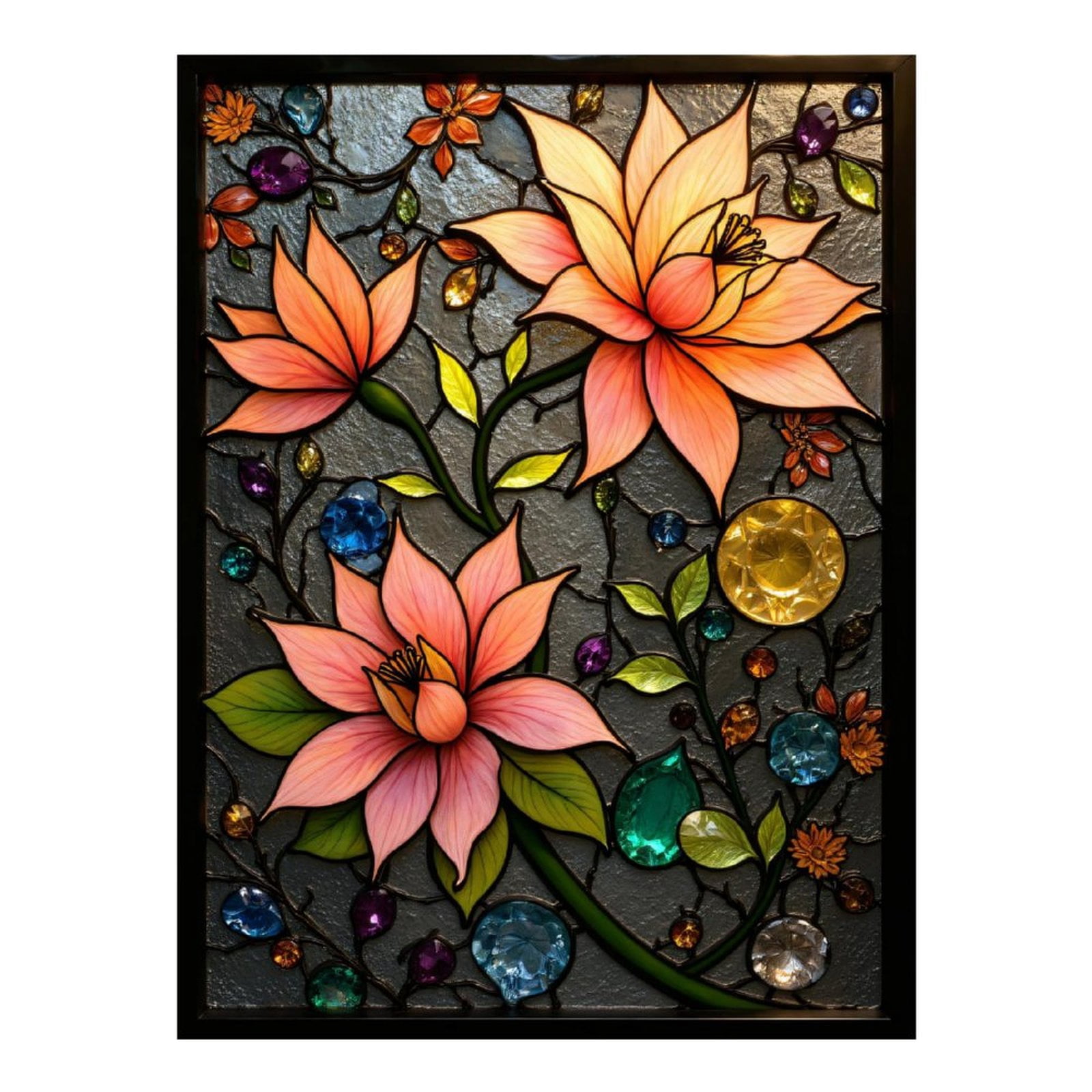 Diamond Art Kits for Adults - 5d Colorful Floral Gem Art Deco Diamond Painting for Adults, Diamond Art for Adults Beginners, Diamond Painting Kits for Adults for Home Wall Decor