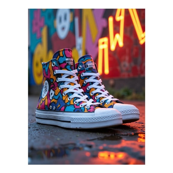 Diamond Art Kits for Adults - 5d Colorful Graffiti Sneakers Street Art Diamond Painting for Adults, Diamond Art for Adults Beginners, Diamond Painting Kits for Adults for Home Wall Decor