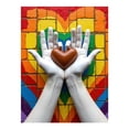 thumbnail image 1 of Diamond Art Kits for Adults - 5d Colorful Hands Heart Mosaic Artwork Diamond Painting for Adults, Diamond Art for Adults Beginners, Diamond Painting Kits for Adults for Home Wall Decor, 1 of 7