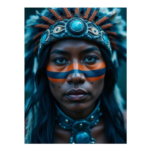 Diamond Art Kits for Adults - 5d Colorful Headdress Painted Face Portrait Diamond Painting for Adults, Diamond Art for Adults Beginners, Diamond Painting Kits for Adults for Home Wall Decor