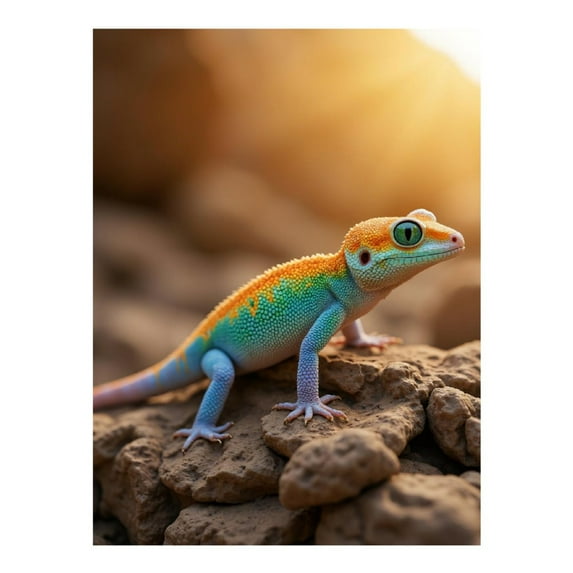 Diamond Art Kits for Adults - 5d Colorful Lizard On Rocks Diamond Painting for Adults, Diamond Art for Adults Beginners, Diamond Painting Kits for Adults for Home Wall Decor