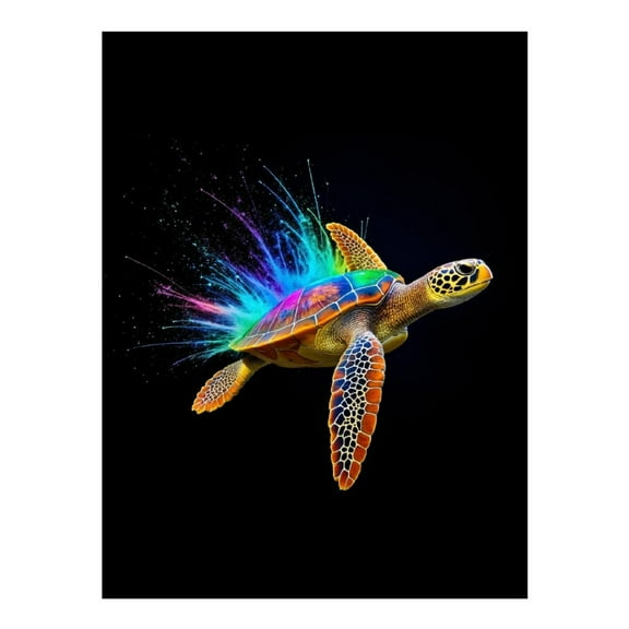 Diamond Art Kits for Adults - 5d Colorful Sea Turtle Splash Diamond Painting for Adults, Diamond Art for Adults Beginners, Diamond Painting Kits for Adults for Home Wall Decor