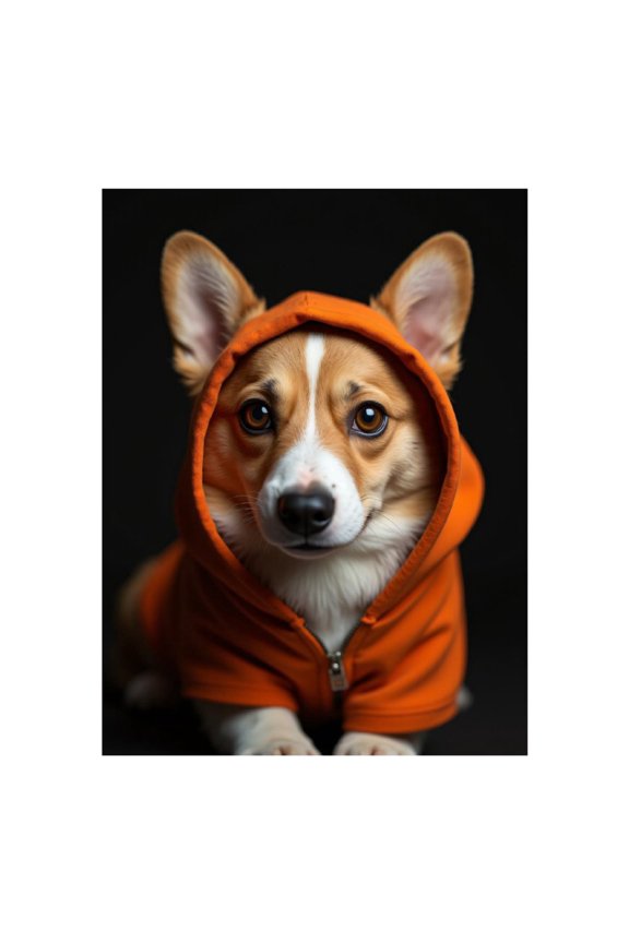 Diamond Art Kits for Adults - 5d Corgi Orange Hoodie Posed Adorable Diamond Painting for Adults, Diamond Art for Adults Beginners, Diamond Painting Kits for Adults for Home Wall Decor