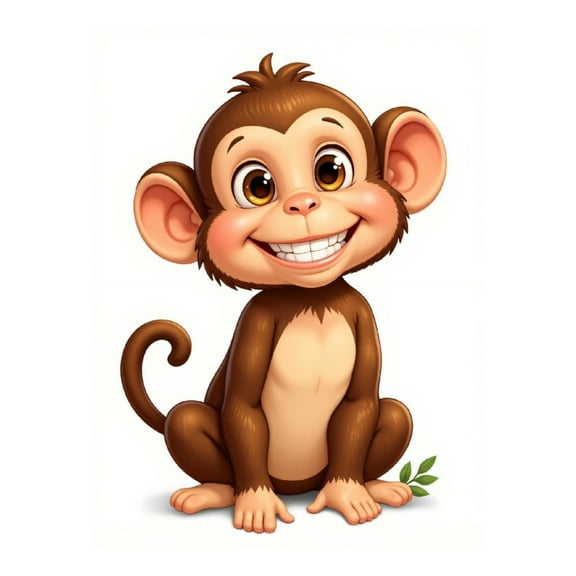 Diamond Art Kits for Adults - 5d Cute Cartoon Monkey Smiling Diamond Painting for Adults, Diamond Art for Adults Beginners, Diamond Painting Kits for Adults for Home Wall Decor
