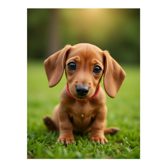 Diamond Art Kits for Adults - 5d Cute Puppy Sitting Grass Outdoors Diamond Painting for Adults, Diamond Art for Adults Beginners, Diamond Painting Kits for Adults for Home Wall Decor