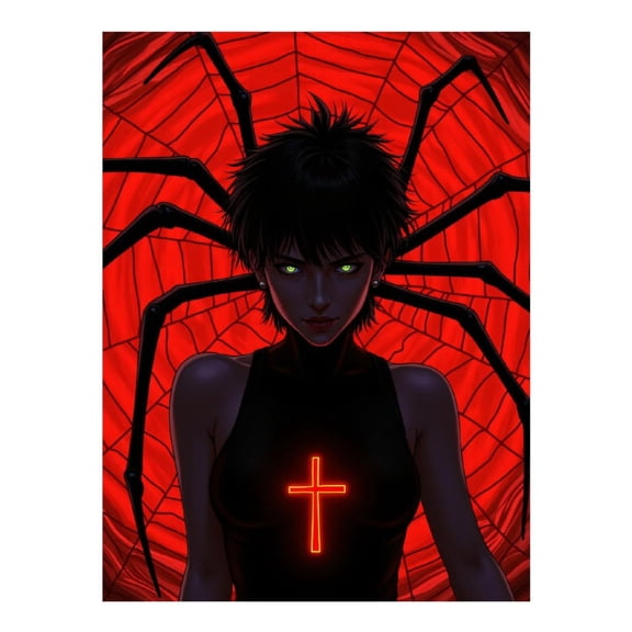 Diamond Art Kits for Adults - 5d Dark Spider Woman Red Glow Diamond Painting for Adults, Diamond Art for Adults Beginners, Diamond Painting Kits for Adults for Home Wall Decor