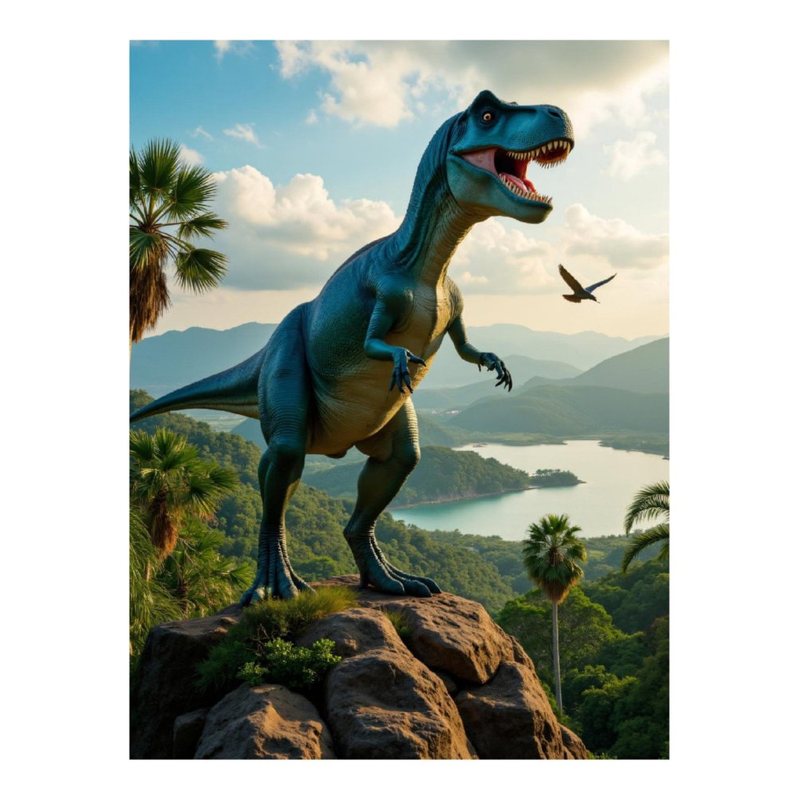 Diamond Art Kits for Adults - 5d Dinosaur Scenic Landscape Lake Skies Diamond Painting for Adults, Diamond Art for Adults Beginners, Diamond Painting Kits for Adults for Home Wall Decor