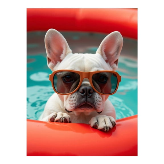 Diamond Art Kits for Adults - 5d Dog Swimming Shades Cool Pool Diamond Painting for Adults, Diamond Art for Adults Beginners, Diamond Painting Kits for Adults for Home Wall Decor