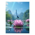 thumbnail image 1 of Diamond Art Kits for Adults - 5d Dragonfly On Pink Lotus Lake Diamond Painting for Adults, Diamond Art for Adults Beginners, Diamond Painting Kits for Adults for Home Wall Decor, 1 of 7