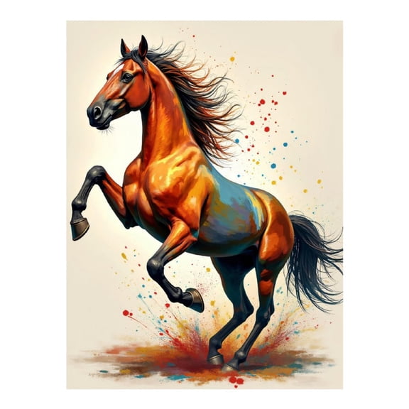 Diamond Art Kits for Adults - 5d Dynamic Splatter Horse Art Diamond Painting for Adults, Diamond Art for Adults Beginners, Diamond Painting Kits for Adults for Home Wall Decor