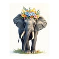 thumbnail image 1 of Diamond Art Kits for Adults - 5d Elephant Floral Crown Bliss Diamond Painting for Adults, Diamond Art for Adults Beginners, Diamond Painting Kits for Adults for Home Wall Decor, 1 of 7