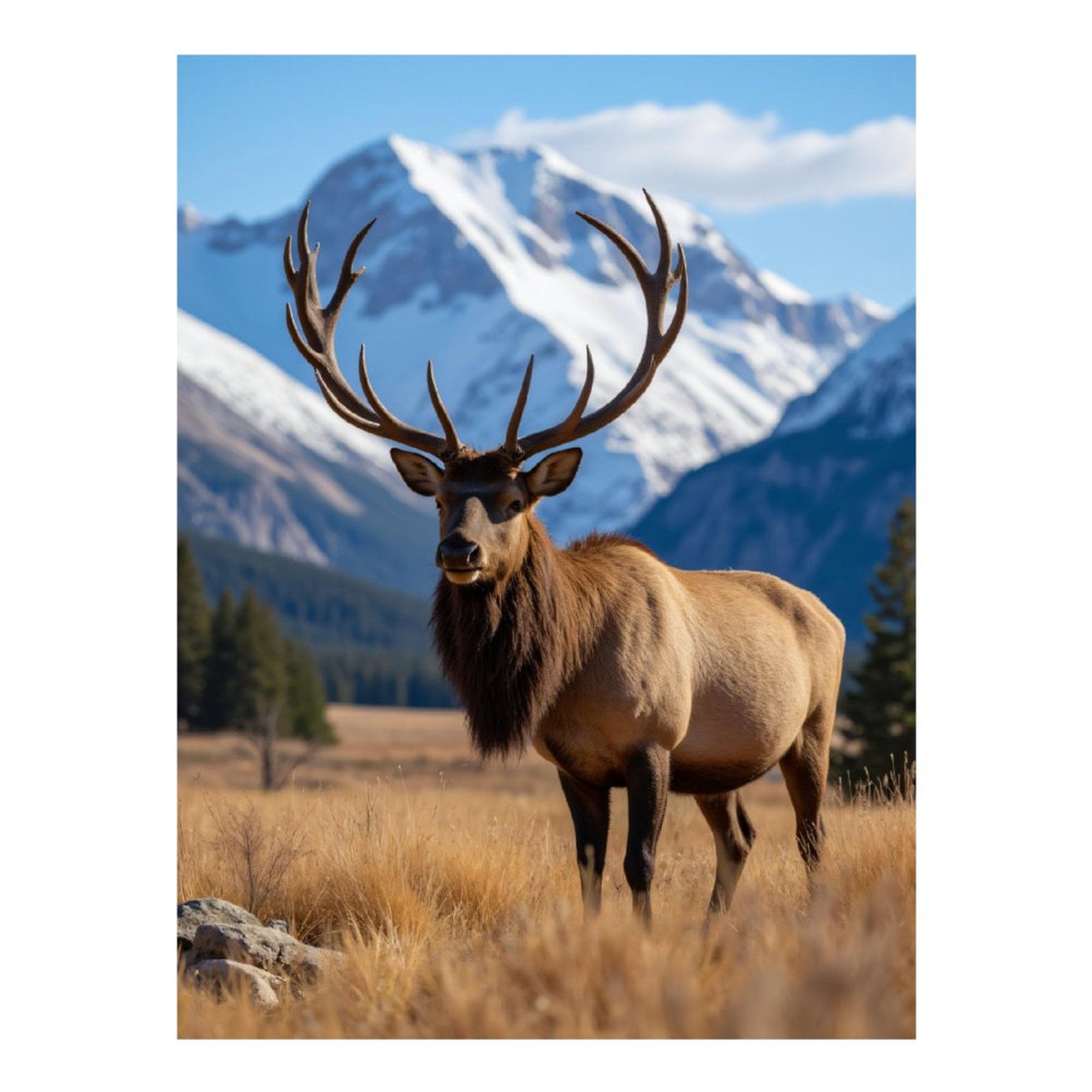 Diamond Art Kits for Adults - 5d Elk Majestic Mountain Landscape Diamond Painting for Adults, Diamond Art for Adults Beginners, Diamond Painting Kits for Adults for Home Wall Decor