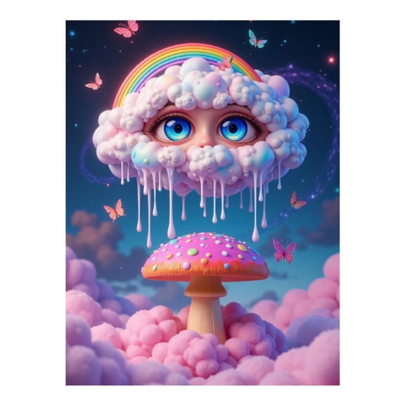 Diamond Art Kits for Adults - 5d Fantasy Cloud Mushroom Dreamscape Diamond Painting for Adults, Diamond Art for Adults Beginners, Diamond Painting Kits for Adults for Home Wall Decor