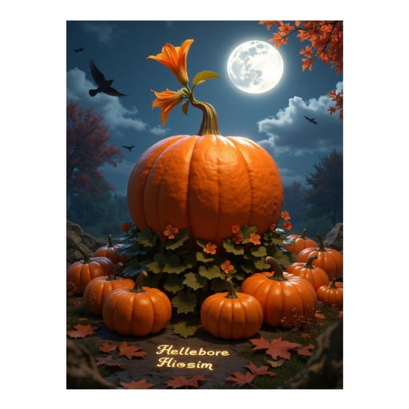 Diamond Art Kits for Adults - 5d Fantasy Pumpkin Patch Harvest Moon Diamond Painting for Adults, Diamond Art for Adults Beginners, Diamond Painting Kits for Adults for Home Wall Decor