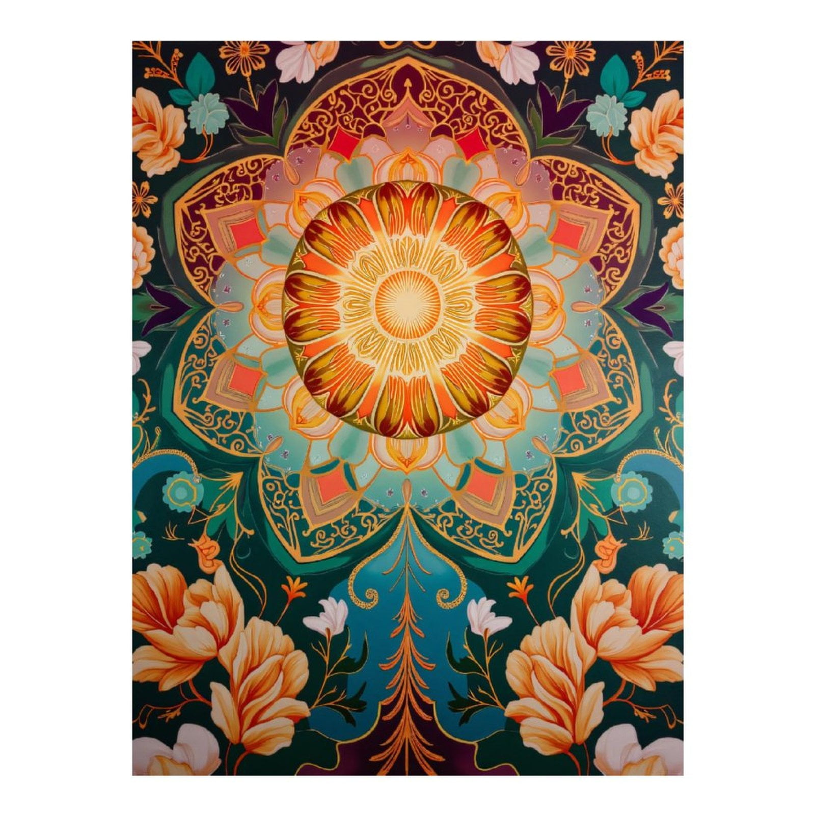 Diamond Art Kits for Adults - 5d Floral Mandala Art Vibrant Colors Diamond Painting for Adults, Diamond Art for Adults Beginners, Diamond Painting Kits for Adults for Home Wall Decor