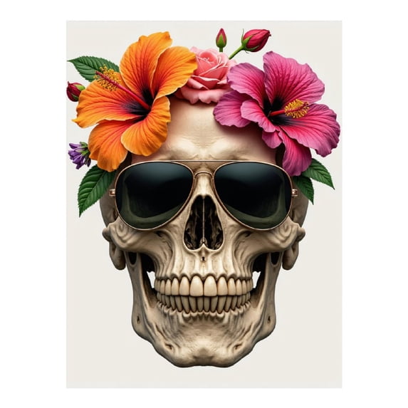 Diamond Art Kits for Adults - 5d Flower Skull Sunglasses Art Diamond Painting for Adults, Diamond Art for Adults Beginners, Diamond Painting Kits for Adults for Home Wall Decor