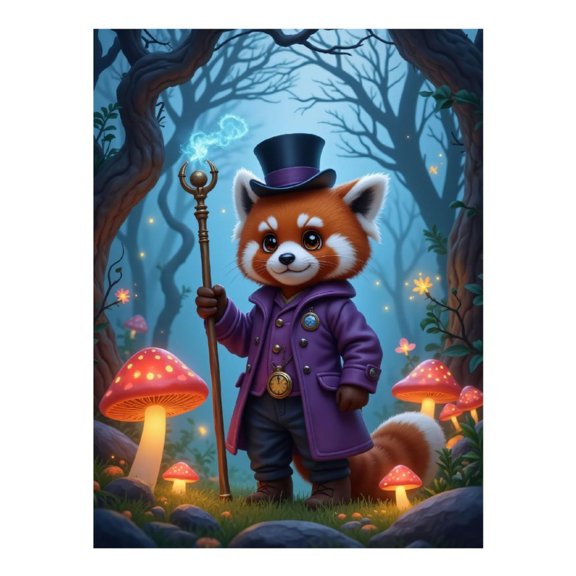 Diamond Art Kits for Adults - 5d Forest Fantasy Red Panda Ian Diamond Painting for Adults, Diamond Art for Adults Beginners, Diamond Painting Kits for Adults for Home Wall Decor