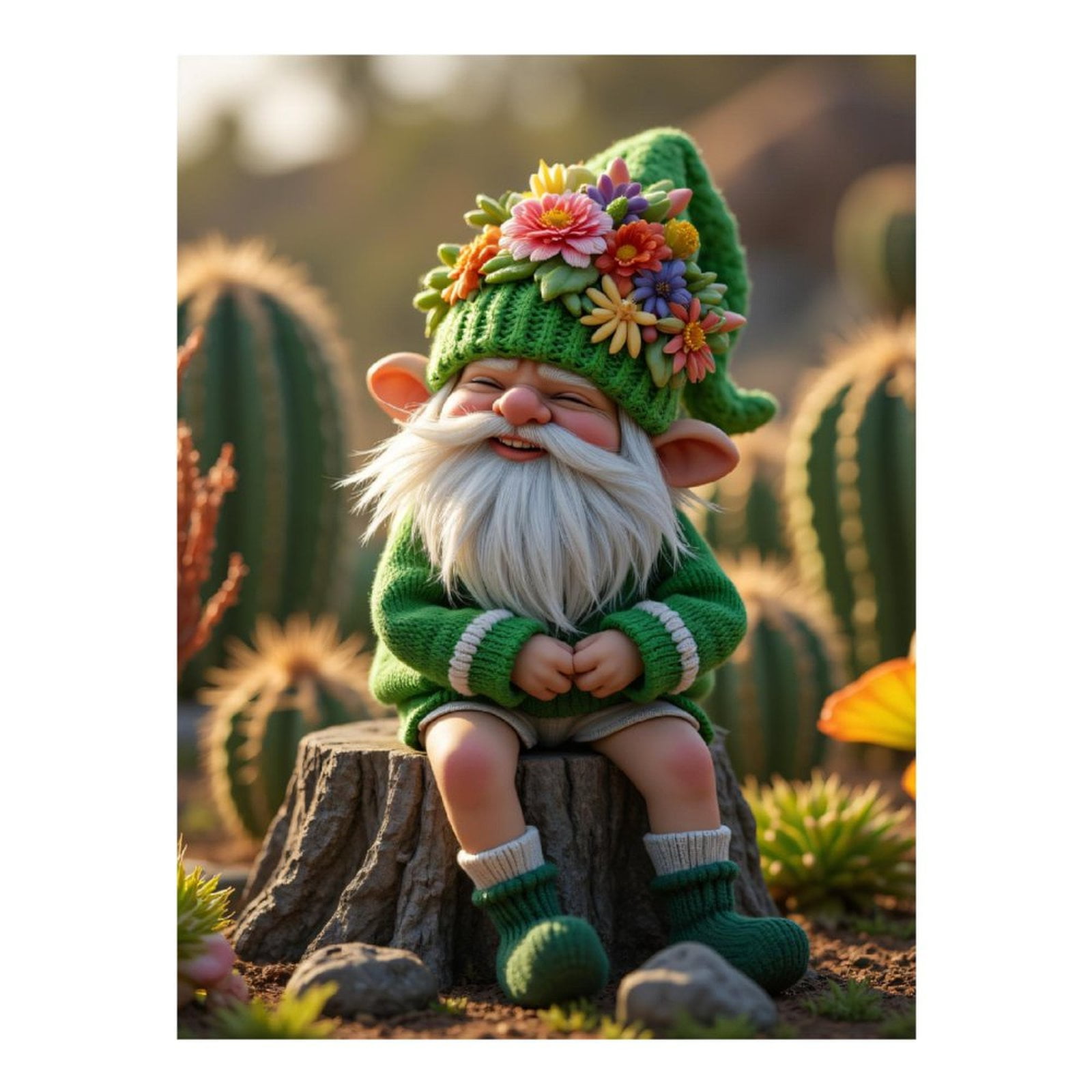 Diamond Art Kits for Adults - 5d Garden Gnome In Desert Oasis Diamond Painting for Adults, Diamond Art for Adults Beginners, Diamond Painting Kits for Adults for Home Wall Decor