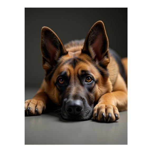 Diamond Art Kits for Adults - 5d German Shepherd Lying Down Relaxed Diamond Painting for Adults, Diamond Art for Adults Beginners, Diamond Painting Kits for Adults for Home Wall Decor
