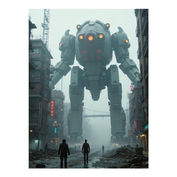Diamond Art Kits for Adults - 5d Giant Robot Street Scene Diamond Painting for Adults, Diamond Art for Adults Beginners, Diamond Painting Kits for Adults for Home Wall Decor