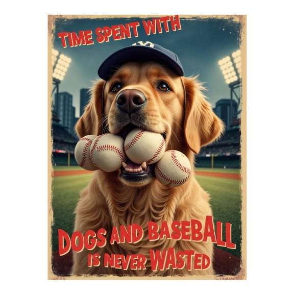 Diamond Art Kits for Adults - 5d Golden Retriever Baseball Stadium Fun Diamond Painting for Adults, Diamond Art for Adults Beginners, Diamond Painting Kits for Adults for Home Wall Decor