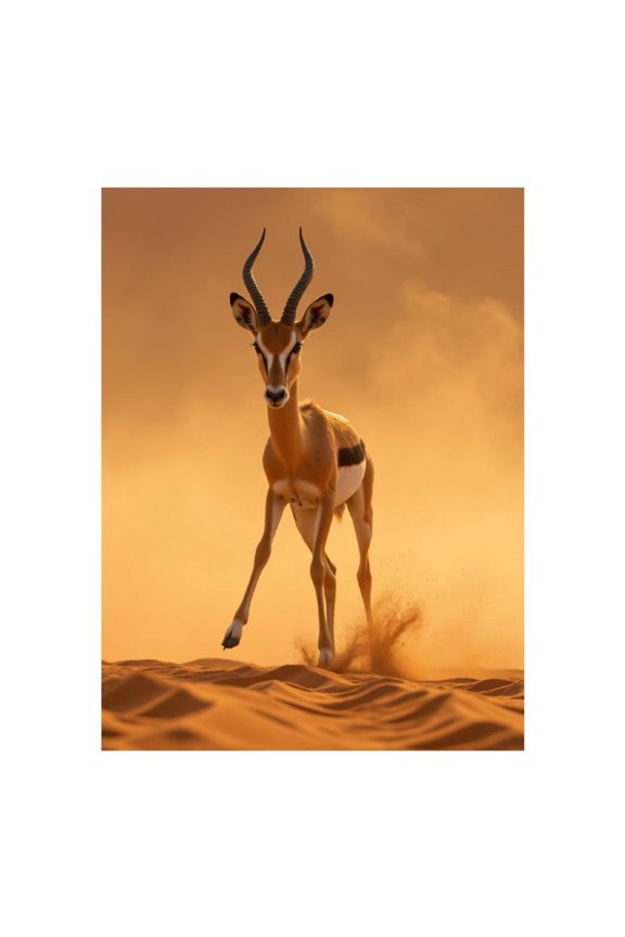 Diamond Art Kits for Adults - 5d Graceful Antelope Running Desert Diamond Painting for Adults, Diamond Art for Adults Beginners, Diamond Painting Kits for Adults for Home Wall Decor