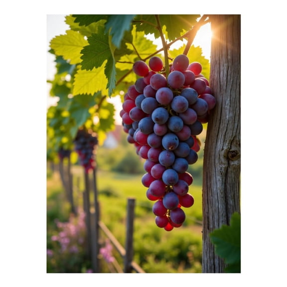 Diamond Art Kits for Adults - 5d Grapes Vine Sunset Vineyard Garden Diamond Painting for Adults, Diamond Art for Adults Beginners, Diamond Painting Kits for Adults for Home Wall Decor