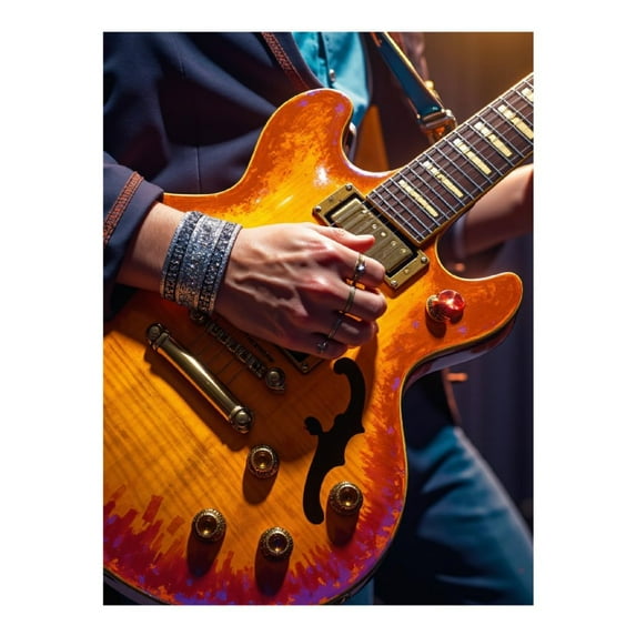 Diamond Art Kits for Adults - 5d Guitar Performance Close-Up Diamond Painting for Adults, Diamond Art for Adults Beginners, Diamond Painting Kits for Adults for Home Wall Decor